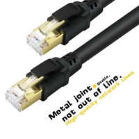 Câble réseau de réseau informatique pour ordinateur portable en cuivre pur de haute qualité 2000MHz 40Gbps de la stabilité de la transmission CAT8