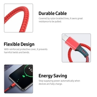 Câble universel 3-en-1 2.4A Cordon multifonctionnel un-pour-tout avec Ports Type-C/Micro USB/Couvercle de protection renforcé,  Noir