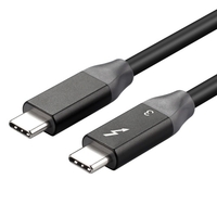 Câble USB-C mâle vers USB-C mâle Câble de type C complet Synchronisation vidéo et audio 5K PD100W Charge rapide Compatible avec Thunderbolt3,  1FT