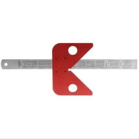 Centre Scribe Center Finder outil de mesure bois ligne calibre calibre 45/90 degrés à angle droit ligne jauge menuisier règle