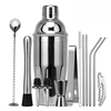CG1207 13PCS 304 Ensemble Shaker à Cocktail En Acier Inoxydable Boisson Making Tool Kit Cadeau D