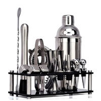CG1215 16PCS 304 Ensemble Shaker à Cocktail En Acier Inoxydable Boisson Fabrication Outil Kit Cadeau D