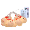 Chaîne de lampe de bonhomme de neige de Noël IP44 Lumière blanche chaude 8 modes d