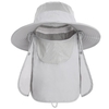 Chapeau de soleil à large bord avec rabat de cou détachable et couvre-visage hommes femmes casquette de pêche chapeau de voyage en plein air