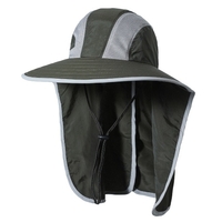 Chapeau de soleil à large bord avec rabat de cou Hommes Femmes Protection UV Chapeau de soleil pour Camping Randonnée Pêche