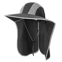 Chapeau de soleil à large bord avec rabat de cou Hommes Femmes Protection UV Chapeau de soleil pour Camping Randonnée Pêche