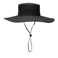 Chapeau de soleil à large bord Protection UV Chapeau de seau pliable pour la pêche Randonnée Camping 12CM Brim