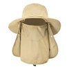 Chapeau de soleil Protection UV à large bord couvre-visage à rabat capuchon multifonctionnel pour la randonnée sur la plage de pêche