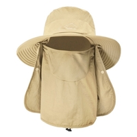 Chapeau de soleil Protection UV à large bord couvre-visage à rabat capuchon multifonctionnel pour la randonnée sur la plage de pêche