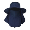 Chapeau de soleil Protection UV à large bord couvre-visage à rabat capuchon multifonctionnel pour la randonnée sur la plage de pêche