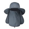 Chapeau de soleil Protection UV à large bord couvre-visage à rabat capuchon multifonctionnel pour la randonnée sur la plage de pêche