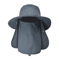 Chapeau de soleil Protection UV à large bord couvre-visage à rabat capuchon multifonctionnel pour la randonnée sur la plage de pêche