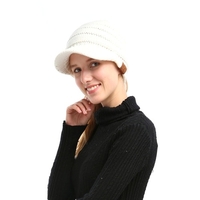 Chapeau femme épaisse tricoté doux chaud hiver femme