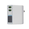 Charge Rapide 2 Ports USB Mobile Téléphone Tête Du Chargeur Affichage Numérique Intelligent Universel Double Trous QC3.0 Charge Rapide UE Plug