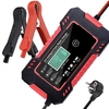 Chargeur de batterie de voiture 12V 6A chargeur de batterie automatique intelligent avec écran LCD