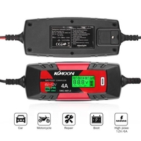 Chargeur de batterie de voiture Chargeur de batterie et mainteneur 6V/12V 4Amp Chargeur de batterie automatique intelligent