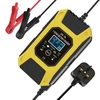 Chargeur de batterie de voiture,  chargeur de batteries au plomb 12 V 7 A,  écran LCD Mainteneur de batterie intelligent Chargeurs d