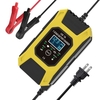 Chargeur de batterie de voiture,  chargeur de batteries au plomb 12 V 7 A,  écran LCD Mainteneur de batterie intelligent Chargeurs d
