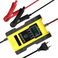 Chargeur de batterie de voiture Chargeur de batteries au plomb 12V 7A Affichage LCD Mainteneur de batterie intelligent Chargeurs d
