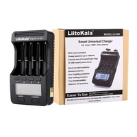 Chargeur de batterie LiitoKala Lii-500 chargeur intelligent avec 4 emplacements de batterie écran LCD pour support de batteries rechargeables Ni-MH Ni-Cd Li-ion