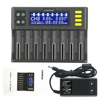 Chargeur de batterie LiitoKala lii-S8 Li-ion 3.7V NiMH 1.2V Li-FePO4 3.2V IMR 3.8V chargeur pour 18650 26650 21700 26700 AA AAA