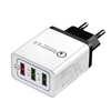 Chargeur de téléphone rapide QC3.0 Adaptateur secteur 3 ports USB EU UE