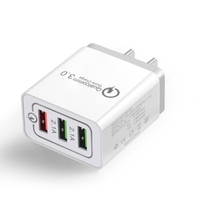 Chargeur de téléphone rapide QC3.0 Adaptateur secteur 3 ports USB EU UE