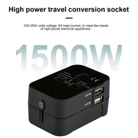 Chargeur de téléphone universel universel adaptateur secteur mural de voyage tout en un avec deux ports de charge USB pour USA EU UK AU
