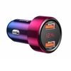 Chargeur de voiture Baseus 45W Chargeur de voiture 6A USB C avec technologie de charge rapide et double ports PD & QC 4.0 3.0 Adaptateur de voiture compatible PPS avec iPhone/téléphone/tablette Android ou autre périphérique USB