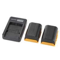 Chargeur portable LED avec Batteries rechargeables Li-ion Lithium de 2pcs 1830mAh LP-E6 pour Canon EOS 6D,  7D,  70D,  60D,  5D Mark III,  & Mark II Digital SLR Camera camescope