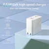 Chargeur rapide USB + PD 65W Chargeur mural 2 ports Adaptateur secteur pliable Chargeur PD Compatible avec iPhone / MacBook / iPad / Airpods / Pixel / Galaxy / Switch