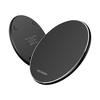 Chargeur sans fil 10 W pour téléphones iOS/Android Tapis de charge rapide Multi Protection Distance de détection 3 ~ 8 mm Charge à travers le boîtier,  Noir