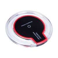 Chargeur sans fil pour téléphones iOS/Android Tapis de charge sans fil portable Alimentation flexible Triple protection,  noir et rouge