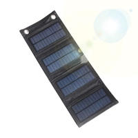 Chargeur solaire pliable 6W 5V avec port USB Panneau solaire portable Chargeur de téléphone à énergie solaire compact étanche