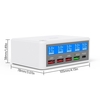 Chargeur USB multiple 65 W 5 ports avec écran LCD PD 20 W + QC3.0 Chargeur USB multiport pour écouteurs de tablette pour téléphones intelligents et plus