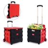 Chariot pliable panier à provisions chariot à deux roues pliable avec couvercle