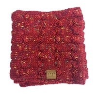 Écharpe en tricot côtelé épais et chaud en laine d