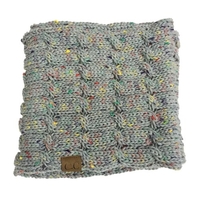 Écharpe en tricot côtelé épais et chaud en laine d