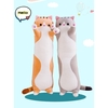 Chat mignon de bande dessinée en forme de poupée jouet en peluche jouet dormant cadeau décoratif oreiller à long jet