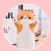 Chat mignon de bande dessinée en forme de poupée jouet en peluche jouet dormant cadeau décoratif oreiller à long jet