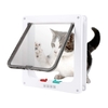 Chatière Chatière Verrouillable à 4 Voies pour Portes Intérieures et Extérieures Chatière Intérieure pour Animaux de Compagnie Portes pour Chat Installation Facile
