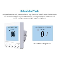 Chauffage au sol et ventilo-convecteur pour thermostat de système à 2 tuyaux Thermostat intelligent WIFI/485 Modbus avec application et commande vocale Thermostat programmable à écran LCD 3, 2 pouces