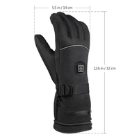 Chauffage Gants Chauds Gants de Ski Électrique Contrôle de la température à 3 niveaux pour le ski alpin