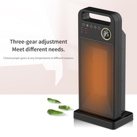 Chauffage silencieux de bureau domestique 1500W 3 vitesses réglable chauffage électrique 12H synchronisation arrêt Intelligent avec télécommande