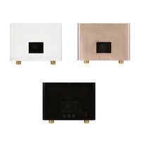 Chauffe-Eau Instantané 3KW Mini Chauffe-Eau Électrique Sans Réservoir Mural avec Affichage LED Réglage de la Température à 3 Niveaux Télécommande pour Maison Cuisine Salle de Bains