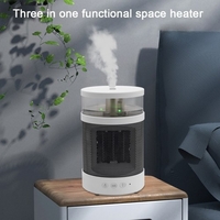 Chauffe-espace et humidificateur intelligent 3-en-1 Veilleuse Chauffe-air haute puissance Humidificateur Chauffage en céramique Chauffage à ions négatifs à brouillard chaud EUplug