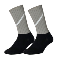 Chaussettes de cyclisme unisexe bande réfléchissante anti-dérapante silicium chaussettes portables respirantes sports de course bas