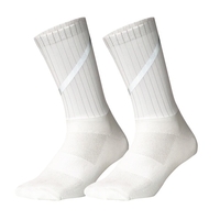 Chaussettes de cyclisme unisexe bande réfléchissante anti-dérapante silicium chaussettes portables respirantes sports de course bas