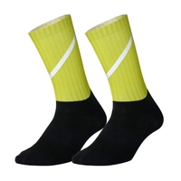 Chaussettes de cyclisme unisexe bande réfléchissante anti-dérapante silicium chaussettes portables respirantes sports de course bas