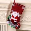 Chaussettes de décoration de Noël Chaussette de père Noël Chaussette de bonhomme de neige Arbres de Noël Ornements suspendus Cadeau de bas de Noël